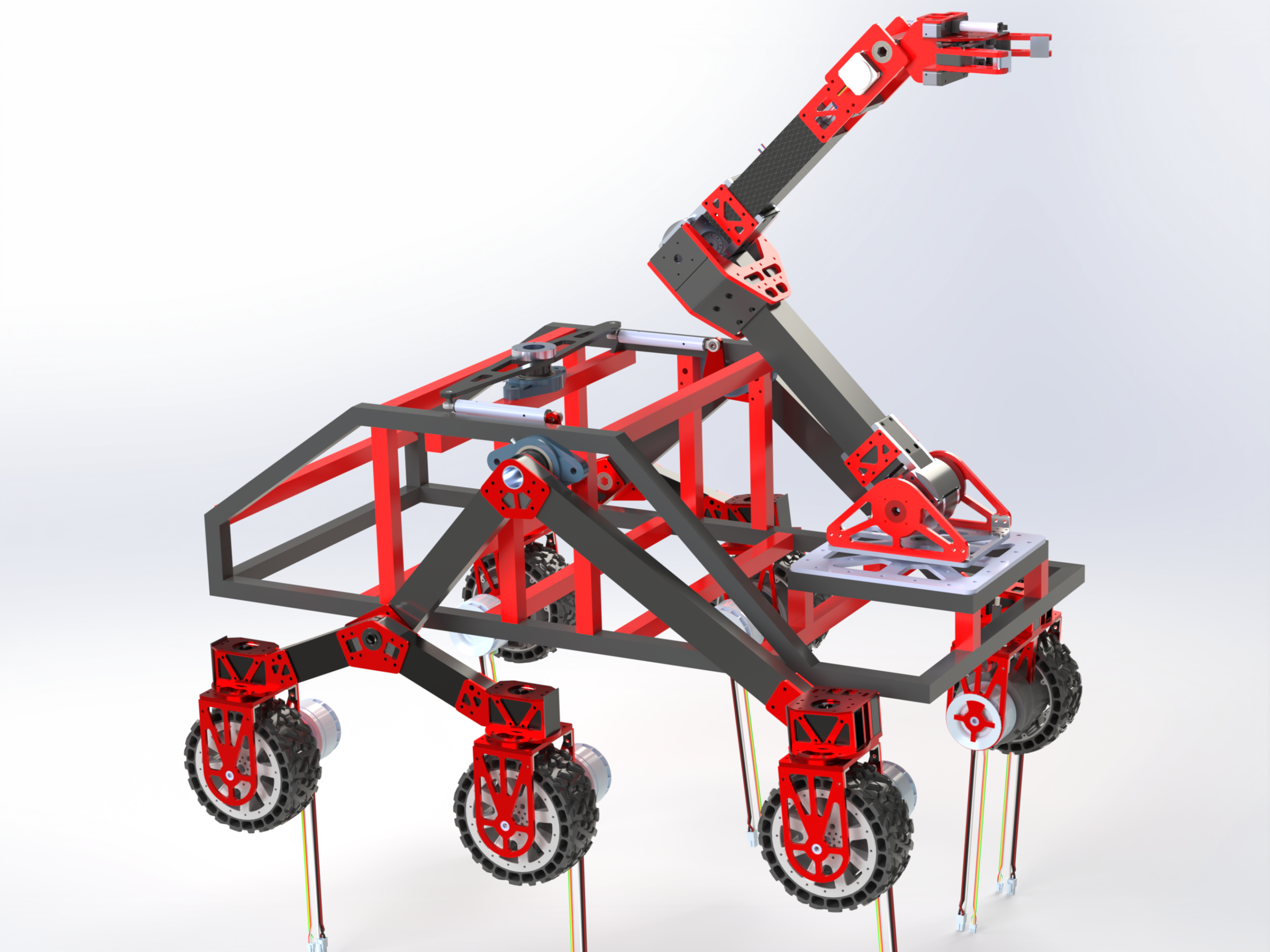 Mars Rover with 5-DOF Arm and Rocker Bogie Suspension hurc 24 25 rover